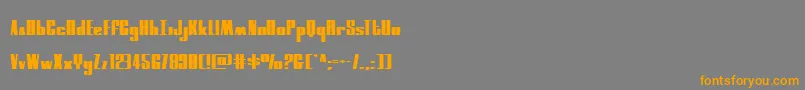 moonrunnerextrasquat Font – Orange Fonts on Gray Background