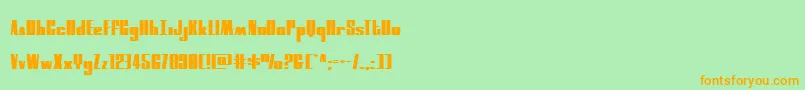 moonrunnerextrasquat Font – Orange Fonts on Green Background