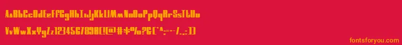 moonrunnerextrasquat Font – Orange Fonts on Red Background