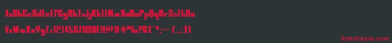 moonrunnerextrasquat Font – Red Fonts on Black Background