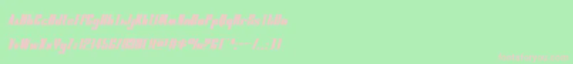 moonrunnerextrasquatital Font – Pink Fonts on Green Background