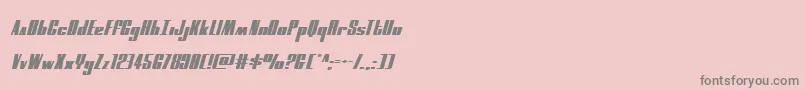 moonrunnerextrasquatital Font – Gray Fonts on Pink Background