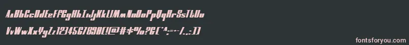 moonrunnerextrasquatital Font – Pink Fonts on Black Background
