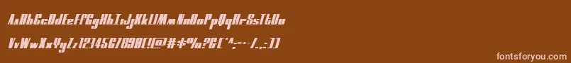 moonrunnerextrasquatital Font – Pink Fonts on Brown Background