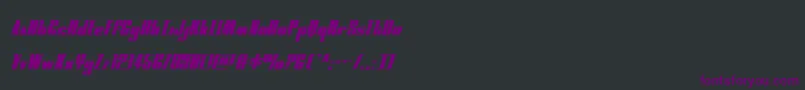moonrunnerextrasquatital Font – Purple Fonts on Black Background