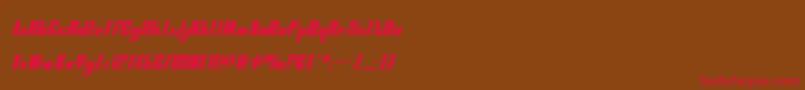 moonrunnerextrasquatital Font – Red Fonts on Brown Background