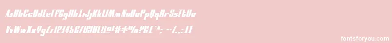 moonrunnerextrasquatital Font – White Fonts on Pink Background