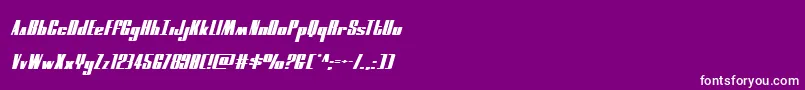 Шрифт moonrunnerextrasquatital – белые шрифты на фиолетовом фоне