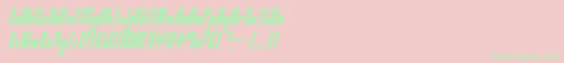 moonrunnerital Font – Green Fonts on Pink Background