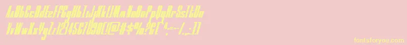 moonrunnerital Font – Yellow Fonts on Pink Background