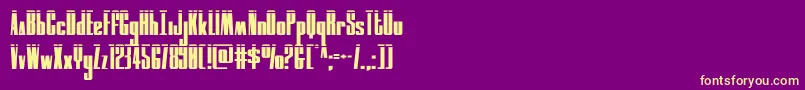 フォントmoonrunnerlaser – 紫の背景に黄色のフォント