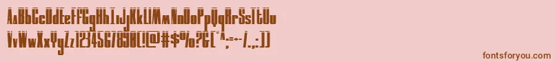 moonrunnerlaser-fontti – ruskeat fontit vaaleanpunaisella taustalla