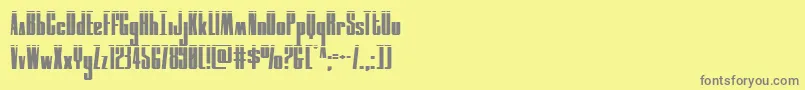 moonrunnerlaser-fontti – harmaat kirjasimet keltaisella taustalla