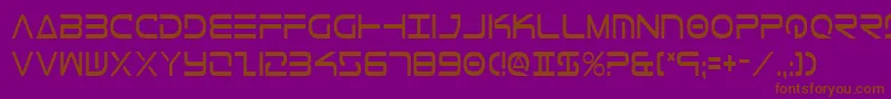 TeleMarinesCondensed Font – Brown Fonts on Purple Background