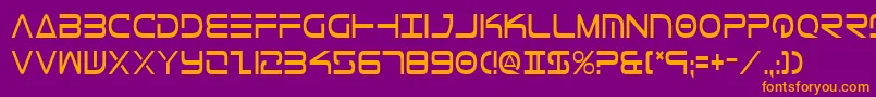 TeleMarinesCondensed Font – Orange Fonts on Purple Background