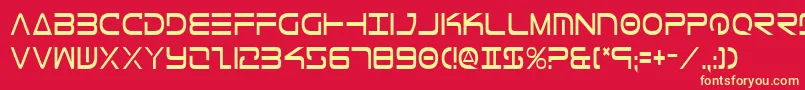 TeleMarinesCondensed Font – Yellow Fonts on Red Background