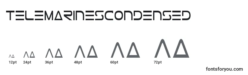 TeleMarinesCondensed Font Sizes