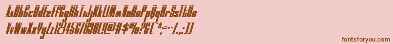 moonrunnerlaserital Font – Brown Fonts on Pink Background