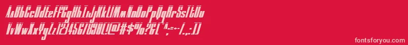 moonrunnerlaserital Font – Pink Fonts on Red Background
