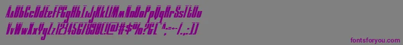 moonrunnerlaserital Font – Purple Fonts on Gray Background