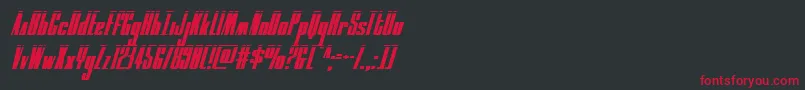 moonrunnerlaserital Font – Red Fonts on Black Background