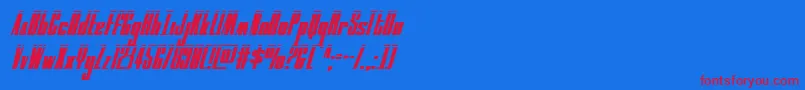 moonrunnerlaserital-fontti – punaiset fontit sinisellä taustalla
