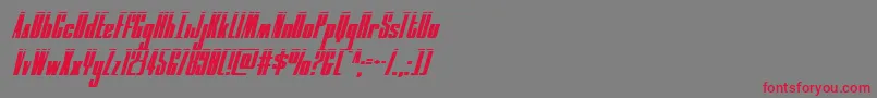 moonrunnerlaserital Font – Red Fonts on Gray Background