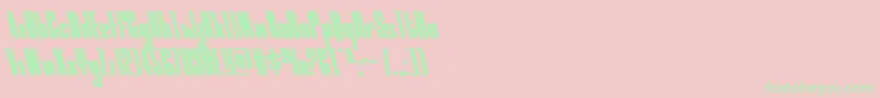 moonrunnerleft-Schriftart – Grüne Schriften auf rosa Hintergrund