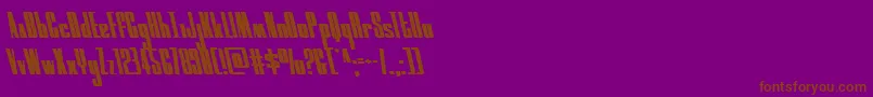 moonrunnerleft Font – Brown Fonts on Purple Background