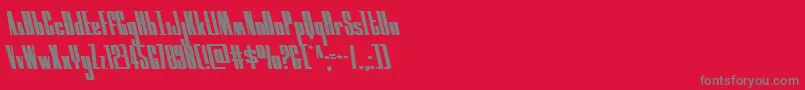 moonrunnerleft Font – Gray Fonts on Red Background