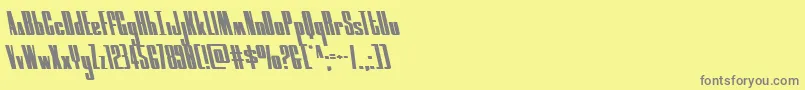 Fonte moonrunnerleft – fontes cinzas em um fundo amarelo
