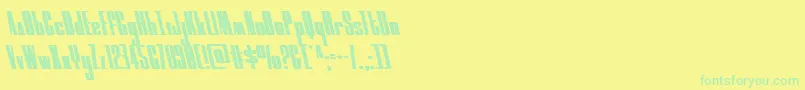 moonrunnerleft Font – Green Fonts on Yellow Background