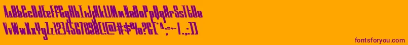 moonrunnerleft Font – Purple Fonts on Orange Background