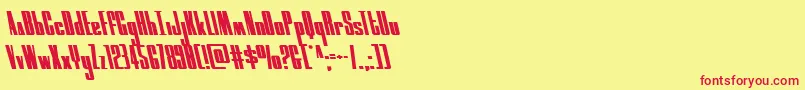 moonrunnerleft Font – Red Fonts on Yellow Background