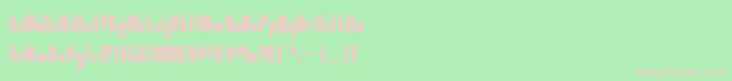 Czcionka moonrunnersquat – różowe czcionki na zielonym tle