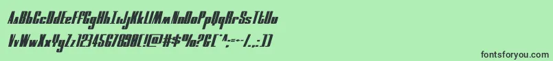 moonrunnersquatital Font – Black Fonts on Green Background