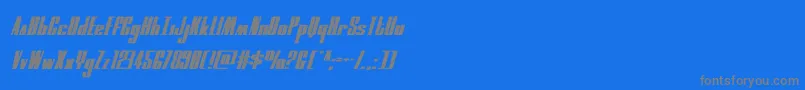 moonrunnersquatital Font – Gray Fonts on Blue Background