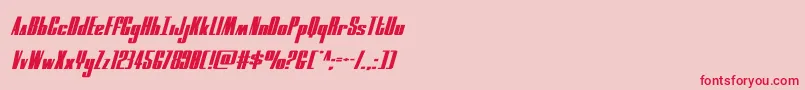 moonrunnersquatital Font – Red Fonts on Pink Background