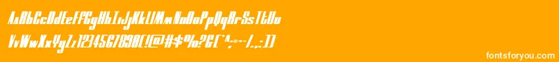 moonrunnersquatital Font – White Fonts on Orange Background