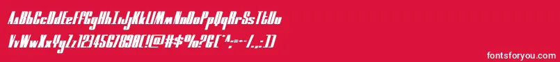moonrunnersquatital Font – White Fonts on Red Background