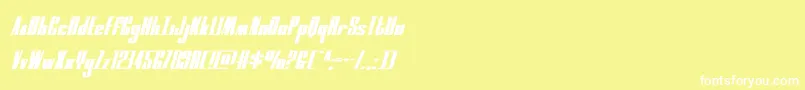 moonrunnersquatital Font – White Fonts on Yellow Background