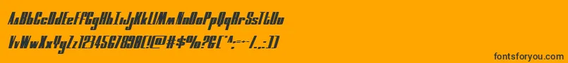 moonrunnersquatital Font – Black Fonts on Orange Background