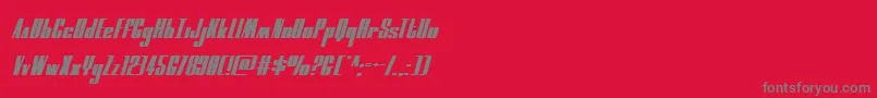 moonrunnersquatital Font – Gray Fonts on Red Background