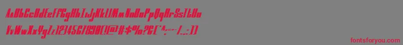 moonrunnersquatital Font – Red Fonts on Gray Background