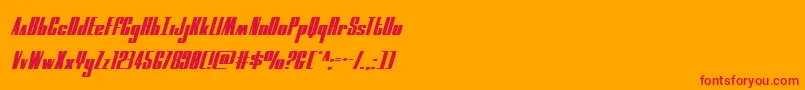 moonrunnersquatital Font – Red Fonts on Orange Background