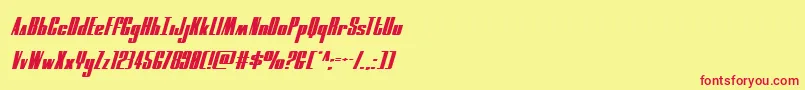 moonrunnersquatital Font – Red Fonts on Yellow Background