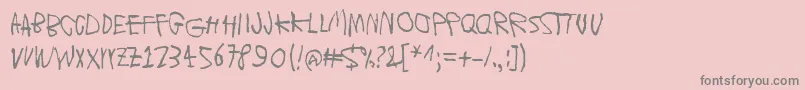 Moons of Jupiter, Europa Font – Gray Fonts on Pink Background