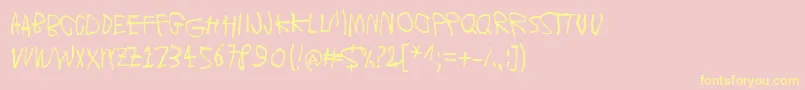 Moons of Jupiter, Europa Font – Yellow Fonts on Pink Background