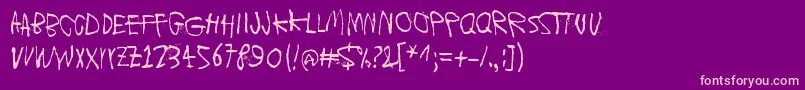 Moons of Jupiter, Io Font – Pink Fonts on Purple Background