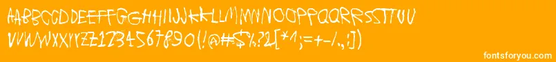 Moons of Jupiter, Io Font – White Fonts on Orange Background
